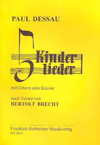 [3722] 5 Kinderlieder nach Texten von Bertold Brecht