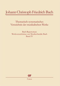 [271081] Bach-Repertorium Band IV: Johann Christoph Friedrich Bach
