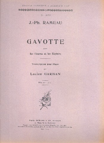 [331070] Gavotte pour les heures et les zephirs